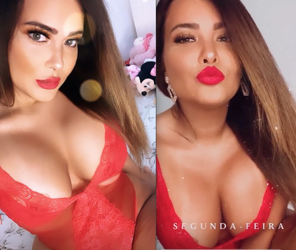 Geisy Arruda sensualiza e deixa mamilo escapar de lingerie fatal