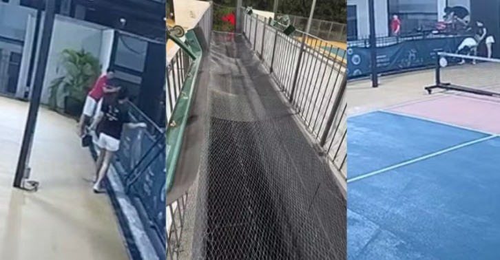 Homem despenca 10 metros ao tentar pegar bola