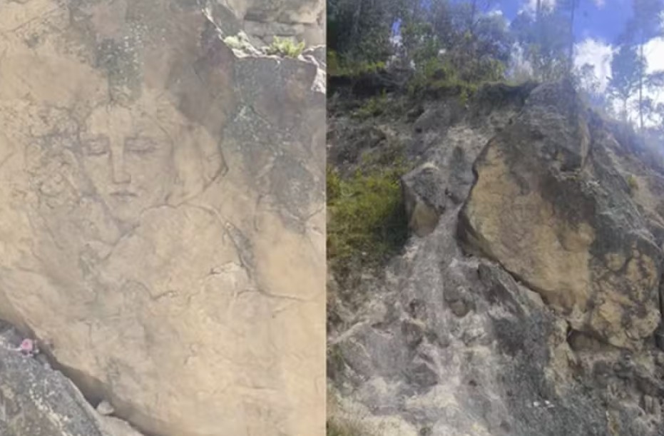 Imagem aparece misteriosamente em montanha na Colômbia e intriga moradores