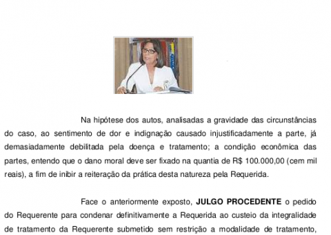 Portadora de câncer ganha direito a tratamento integral pela Unimed