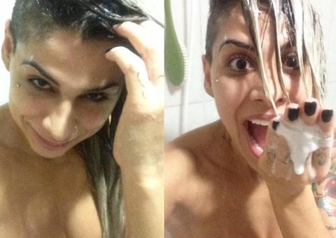 Ex-BBB Vanessa mostra foto nua tomando banho