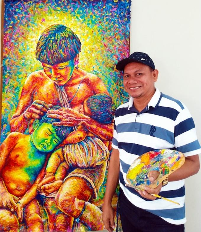 Autodidata, Rubens Belém pinta desde a infância