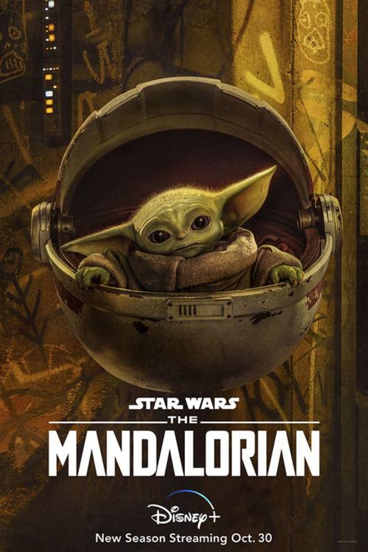 Baby Yoda em cartaz individual de The Mandalorian. Foto: Reprodução