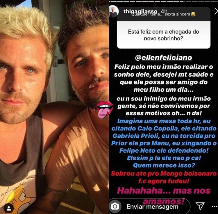 Em nova briga, Thiago Gagliasso dispara contra Bruno: 'Tenho um