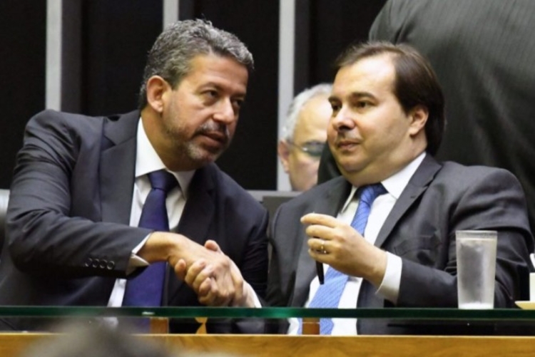 Arhur Lira, líder do Centrão, e Rodrigo Maia Foto: Reprodução