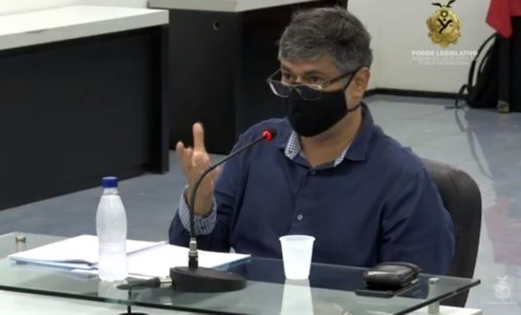 Rodrigo Tobias disse que comissão da Susam era coordenada por Venessa Lima - Foto: Reprodução/Aleam