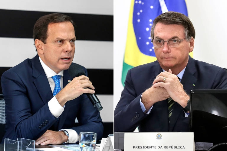 Doria e Bolsonaro - Governo do Estado de São Paulo e Marcos Corrêa/Presidência da República