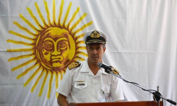 Porta-voz da Marinha, Enrique Balbi fala com a imprensa - La Nación/GDA
