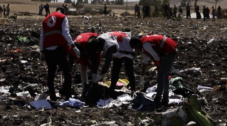 Destroços do acidente entre Etiópia e Quênia Foto: Reprodução
