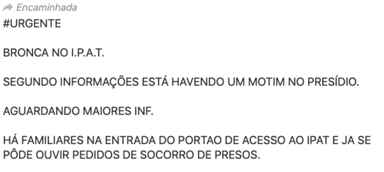 Foto: Reprodução/ Whatsapp