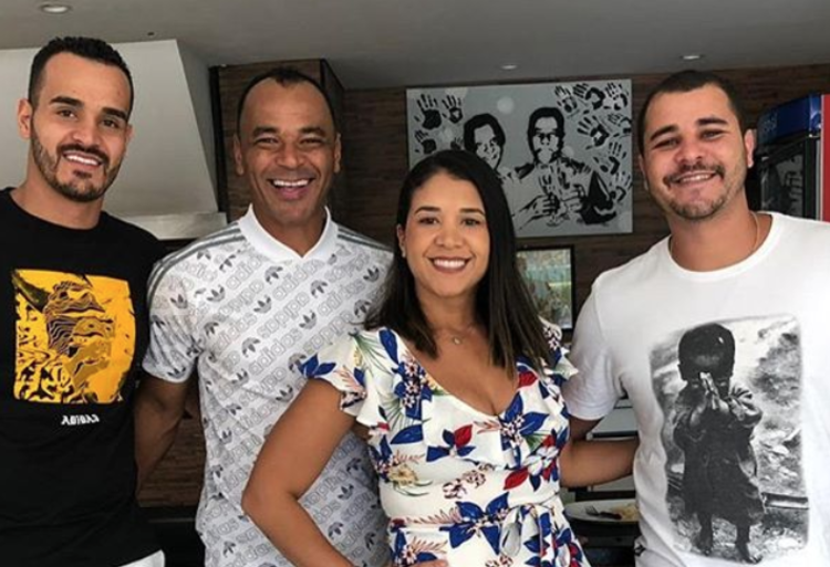 Cafu com os filhos: Wellington, Michelle e Danilo (Foto: Reprodução/ Instagram)
