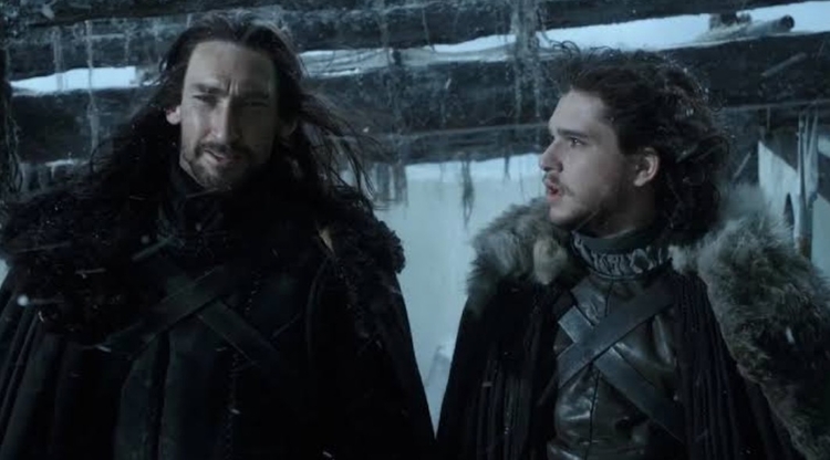 Joseph Mawle como Benjen Stark, ao lado de Kit Harrington (Jon Snow) Foto: HBO