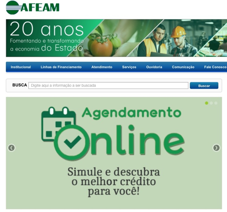 Empreendedor deve fazer agendamento online no site da Afeam - Foto: Reprodução