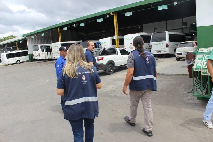 Garagens de coletivos tiveram fiscalização da Visa Manaus - Foto: Divulgação/Semcom AM
