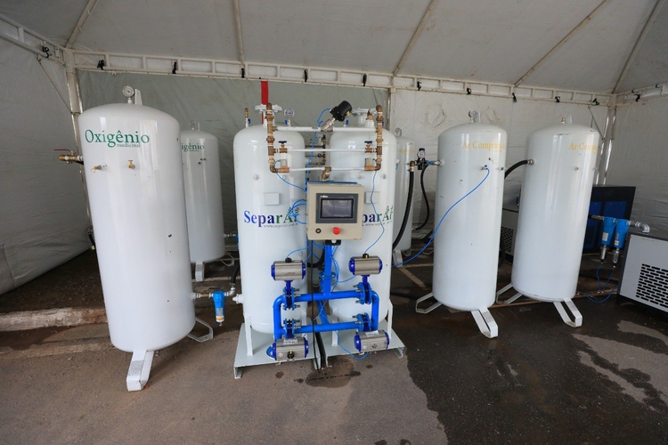 A estratégia de implantação de miniusinas, no Amazonas, foi traçada após o aumento no número de hospitalizações de pacientes com Covid-19, em janeiro - Divulgação Secom