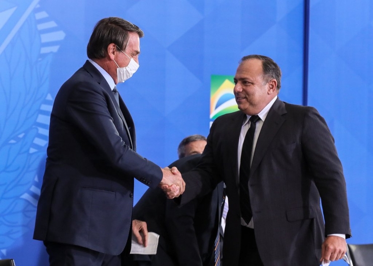 Bolsonaro e Pazuello em janeiro de 2021 - Foto: Isac Nóbrega/PR 