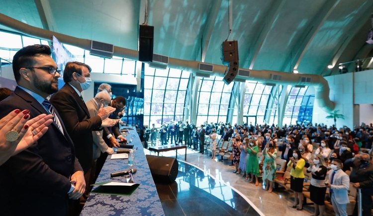 Jair Bolsonaro participou de convenção evangélica neste sábado - Foto: Carolina Antunes / Presidência da República
