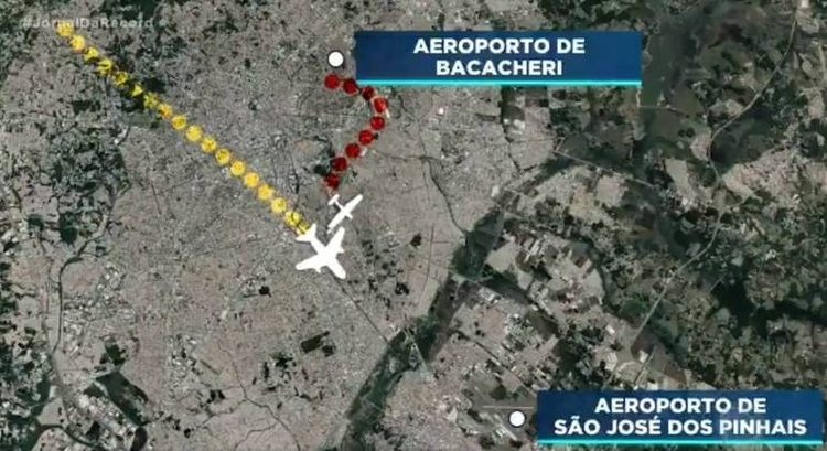 Monomotor quase provoca acidente aéreo (Foto: Reprodução/Record)