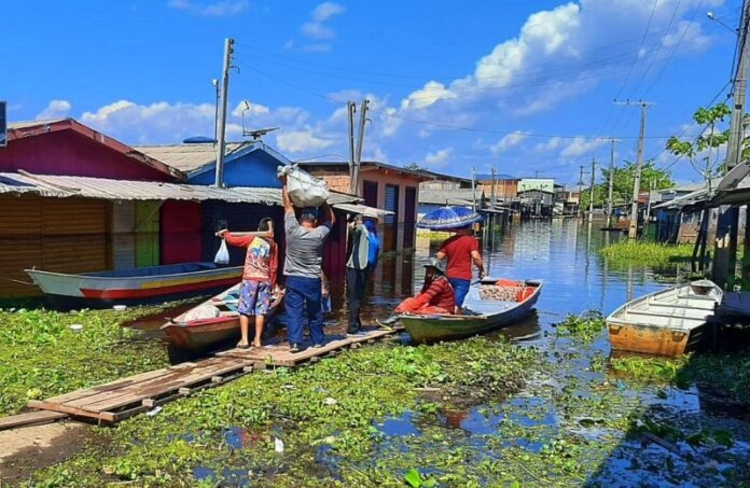 Enchente em Caapiranga no ano passado - Foto:Divulgação/Idam