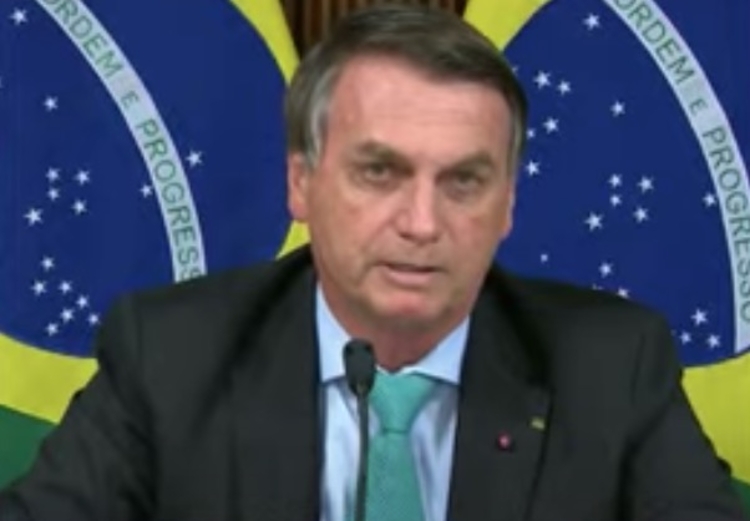 Bolsonaro em discurso na Cúpula do Clima - Imagem: Reprodução