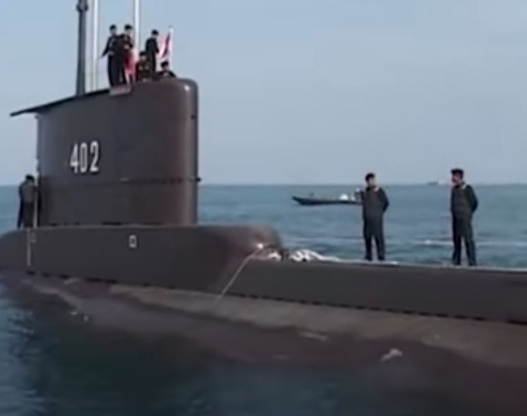 Submarino KRI Nanggala-402 - Imagem: Arquivo/Indonesian Military (TNI)