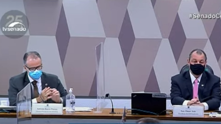 CPI da Covid no Senado - Imagem: Reprodução/TV Senado