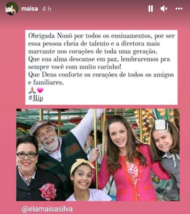 Maisa homenageou à atriz no Instagram - Foto: Reprodução/Instagram