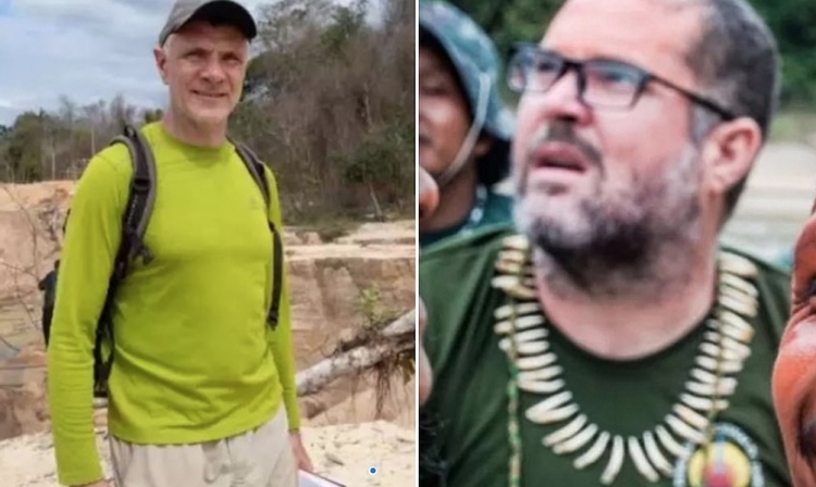 Foto: Bruno e Dom foram esquartejados - Bruno e Dom foram esquartejados  - Foto: Reprodução Twitter / Divulgação Funai