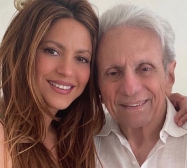 Shakira com o pai William Chadid - Foto: Reprodução/Instagram