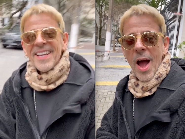 Ator Taumaturgo Ferreira com cabelo platinado - Imagens: Reprodução/Instagram