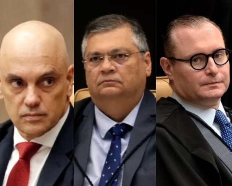 Alexandre de Moraes, Flávio Dino e Cristiano Zanin - Fotos: Agência Brasil e STF 