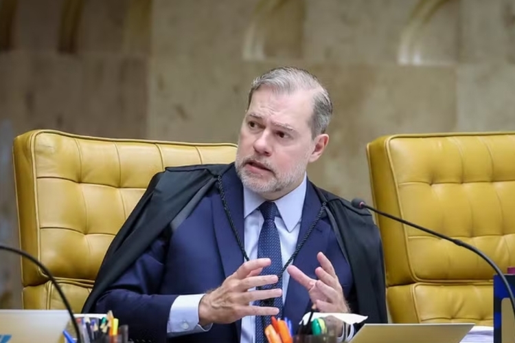 Ministro Dias Toffoli, durante a sessão plenária do STF. — Foto: Gustavo Moreno/STF