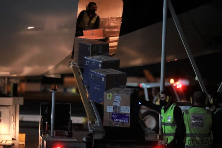 Carregamento chegou a Manaus na madrugada. Foto: Divulgação