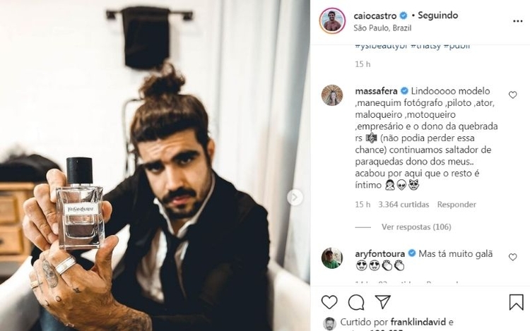 Caio Castro como modelo - Foto: Reprodução/ Instagram