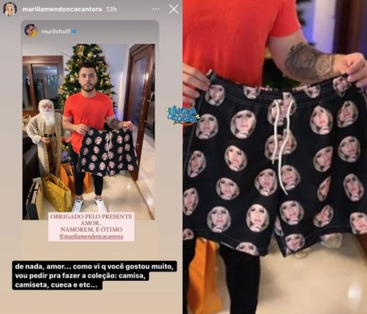 Murilo Huff exibindo presente que ganhou de Marília Mendonça - Foto: Reprodução/ Instagram