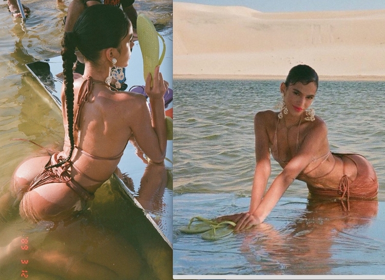 Atriz de 25 anos empina bumbum em campanha para marca de calçados. - Foto: Reprodução/Instagram