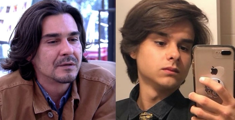 Ator André Gonçalves e o filho Pedro Arthur - Foto: Reprodução/ TV Globo/ Instagram