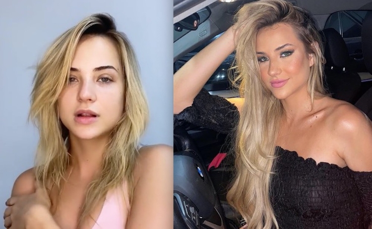 Gabi sem e com mega hair - Foto: Reprodução/Instagram