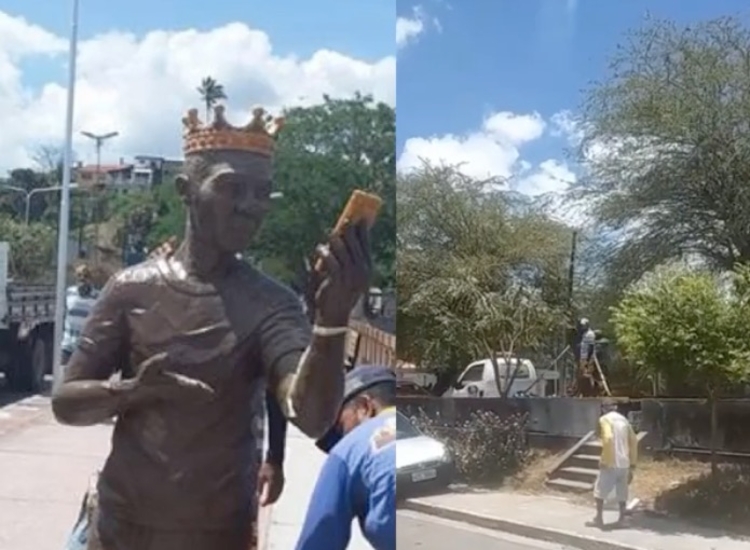 Moradores de Penedo impediram instalação de estátua de Carlinhos Maia - Foto: Reprodução/ Instagram