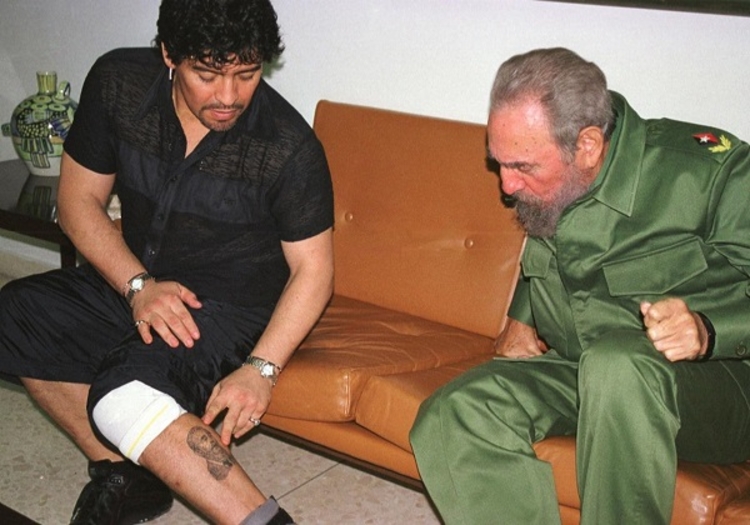 Maradona e Fidel Castro - Foto: Divulgação/ Biografia Maradona