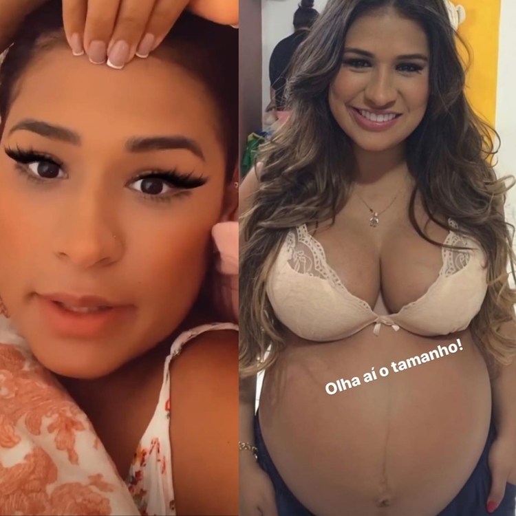 Cantora comparou o tamanho da barriga entre as duas gravidez - Foto: Reprodução/ Instagram