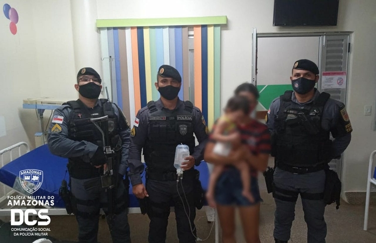 Menina foi salva pelos militares - Foto: Divulgação/PMAM 