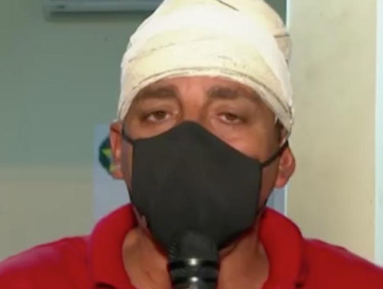 Vereador após ser baleado - Foto: Reprodução TV Globo