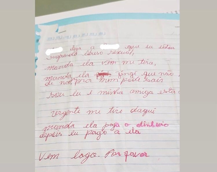 Bilhete foi entregue à família - Foto: Divulgação 