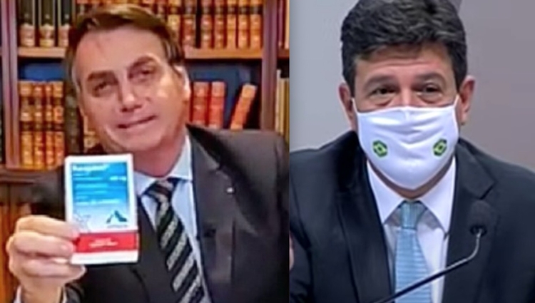 Bolsonaro defende uso da cloroquina - Imagem: Reprodução/Redes Sociais/ TV Senado