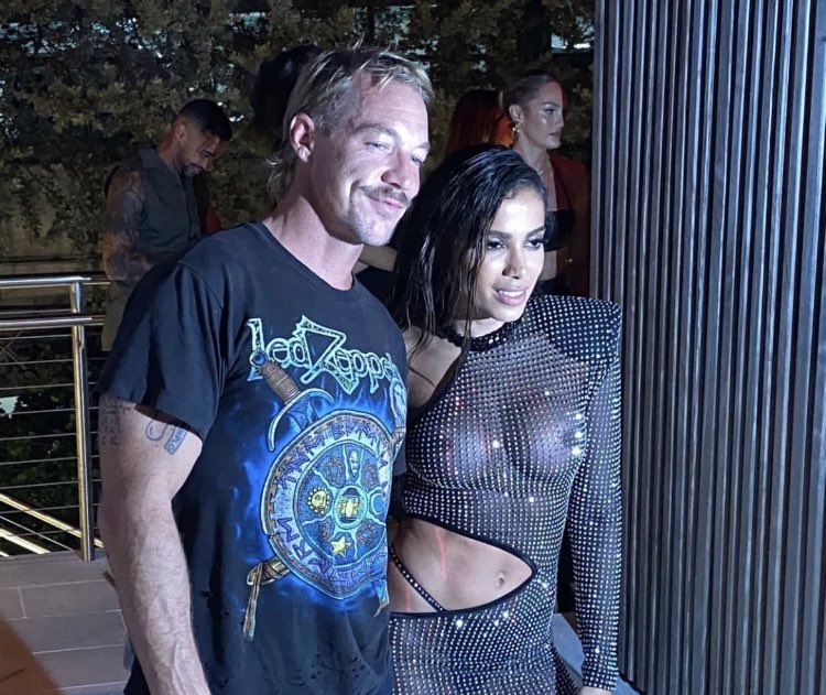 Anitta ao lado do DJ Diplo. Foto: Reprodução/Instagram