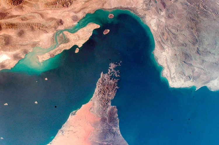 Estreito de Ormuz - Foto: Estação Espacial Internacional/NASA