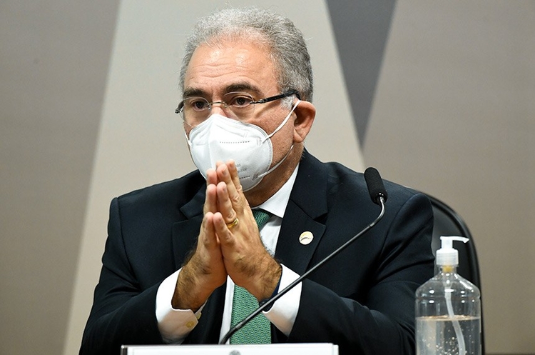 Queiroga em seu primeiro depoimento no dia 6 de maio – Foto: Jefferson Rudy/Agência Senado