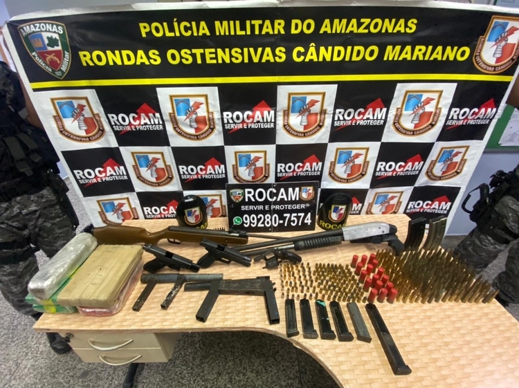 Armas recuperadas - Foto: Divulgação PM