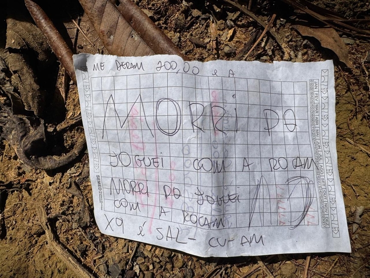 Bilhete do criminosos - Foto: Neto Silva/Portal do Holanda